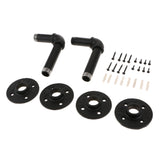 Max 2x Twist Metal Wall Shelf Bracket Rack Support Holder Supporter Black 3