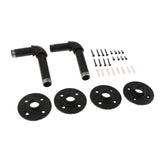 Max 2x Twist Metal Wall Shelf Bracket Rack Support Holder Supporter Black 3