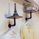 Max 2x Twist Metal Wall Shelf Bracket Rack Support Holder Supporter Black 3