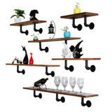 Max 2x Twist Metal Wall Shelf Bracket Rack Support Holder Supporter Black 3