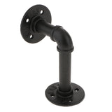 Max 2x Twist Metal Wall Shelf Bracket Rack Support Holder Supporter Black 3