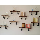 Max 2x Twist Metal Wall Shelf Bracket Rack Support Holder Supporter Black 3