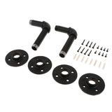 Max 2x Twist Metal Wall Shelf Bracket Rack Support Holder Supporter Black 3