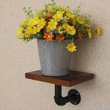 Max 2x Twist Metal Wall Shelf Bracket Rack Support Holder Supporter Black 3