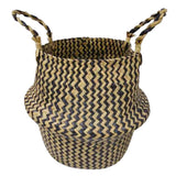 Max Foldable Storage Basket Straw Woven Flower Basket Flowerpot Garden Planter 2