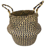 Max Foldable Storage Basket Straw Woven Flower Basket Flowerpot Garden Planter 2