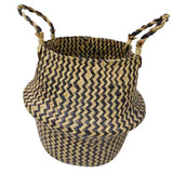 Max Foldable Storage Basket Straw Woven Flower Basket Flowerpot Garden Planter 2