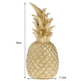 Maxbell Creative Resin Pineapple Shaped Ornament Gift Home Desktop Decoration Gold