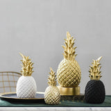 Maxbell Creative Resin Pineapple Shaped Ornament Gift Home Desktop Decoration Gold
