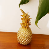 Maxbell Creative Resin Pineapple Shaped Ornament Gift Home Desktop Decoration Gold