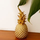 Maxbell Creative Resin Pineapple Shaped Ornament Gift Home Desktop Decoration Gold