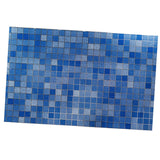 Self-adhensive Mosaic Aluminum Foil Anti Oil Kitchen Wall Sticker Blue