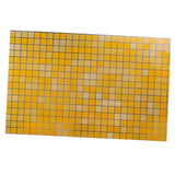 Self-adhensive Mosaic Aluminum Foil Anti Oil Kitchen Wall Sticker Yellow
