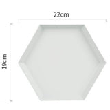 Maxbell Polygon Combination Fruit Plate Geometric Shape Snack Storage Tray Grey M