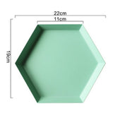 Maxbell Polygon Combination Fruit Plate Geometric Shape Snack Storage Tray Green M