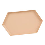 Maxbell Polygon Combination Fruit Plate Geometric Shape Snack Storage Tray Apricot L