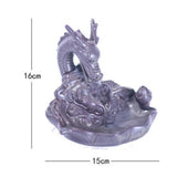 Maxbell Ceramic Backflow Incense Burner Dragon Incense Holder Buddhist Censer