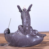 Maxbell Ceramic Backflow Incense Burner Dragon Incense Holder Buddhist Censer