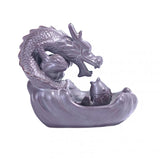 Maxbell Ceramic Backflow Incense Burner Home Decor Dragon Cones Holder Censer a