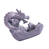 Maxbell Ceramic Backflow Incense Burner Home Decor Dragon Cones Holder Censer a