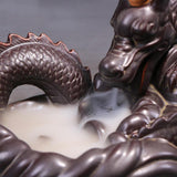 Maxbell Ceramic Backflow Incense Burner Home Decor Dragon Cones Holder Censer b