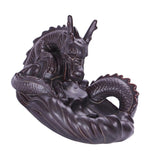 Maxbell Ceramic Backflow Incense Burner Home Decor Dragon Cones Holder Censer b