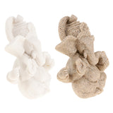 Max Maxb Sandstone Ganesh Statue God Elephant Indian Figurine Ornament - 10cm Beige