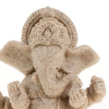 Max Maxb Sandstone Ganesh Statue God Elephant Indian Figurine Ornament - 10cm Beige
