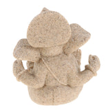 Max Maxb Sandstone Ganesh Statue God Elephant Indian Figurine Ornament - 10cm Beige