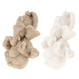 Max Maxb Sandstone Ganesh Statue God Elephant Indian Figurine Ornament - 10cm Beige