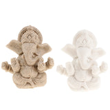 Max Maxb Sandstone Ganesh Statue God Elephant Indian Figurine Ornament - 10cm Beige