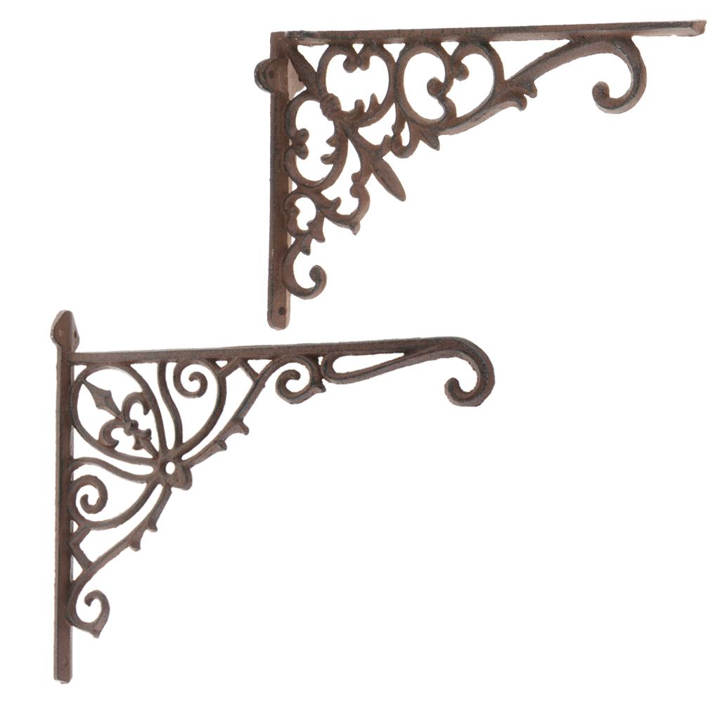 Max Maxb Antique Vintage Style Heavy Duty Cast Iron Shelf Bracket Wall Mounted S