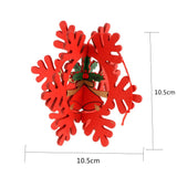 Max 1 Piece Vintage Christmas Wooden Hanging Plaques Ornament Red Snowflake