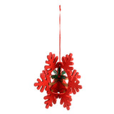 Max 1 Piece Vintage Christmas Wooden Hanging Plaques Ornament Red Snowflake