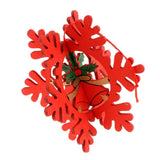 Max 1 Piece Vintage Christmas Wooden Hanging Plaques Ornament Red Snowflake