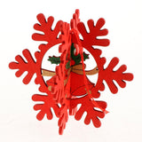 Max 1 Piece Vintage Christmas Wooden Hanging Plaques Ornament Red Snowflake