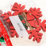Max 1 Piece Vintage Christmas Wooden Hanging Plaques Ornament Red Snowflake