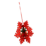 Max 1 Piece Vintage Christmas Wooden Hanging Plaques Ornament Red Snowflake