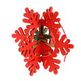 Max 1 Piece Vintage Christmas Wooden Hanging Plaques Ornament Red Snowflake