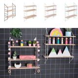 Max 3 Layer Wall Hanging Wooden Shelves Floating Wall Shelf Home Decor White