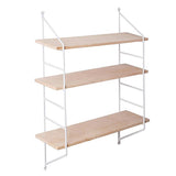 Max 3 Layer Wall Hanging Wooden Shelves Floating Wall Shelf Home Decor White
