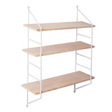 Max 3 Layer Wall Hanging Wooden Shelves Floating Wall Shelf Home Decor White