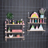 Max 3 Layer Wall Hanging Wooden Shelves Floating Wall Shelf Home Decor White