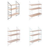Max 3 Layer Wall Hanging Wooden Shelves Floating Wall Shelf Home Decor White