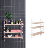 Max 3 Layer Wall Hanging Wooden Shelves Floating Wall Shelf Home Decor White