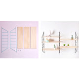 Max 3 Layer Wall Hanging Wooden Shelves Floating Wall Shelf Home Decor Pink