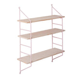 Max 3 Layer Wall Hanging Wooden Shelves Floating Wall Shelf Home Decor Pink