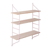 Max 3 Layer Wall Hanging Wooden Shelves Floating Wall Shelf Home Decor Pink