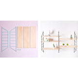 Max 3 Layer Wall Hanging Wooden Shelves Floating Wall Shelf Home Decor Blue
