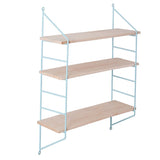 Max 3 Layer Wall Hanging Wooden Shelves Floating Wall Shelf Home Decor Blue